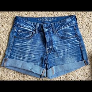 American Eagle Midi Jean shorts size 8